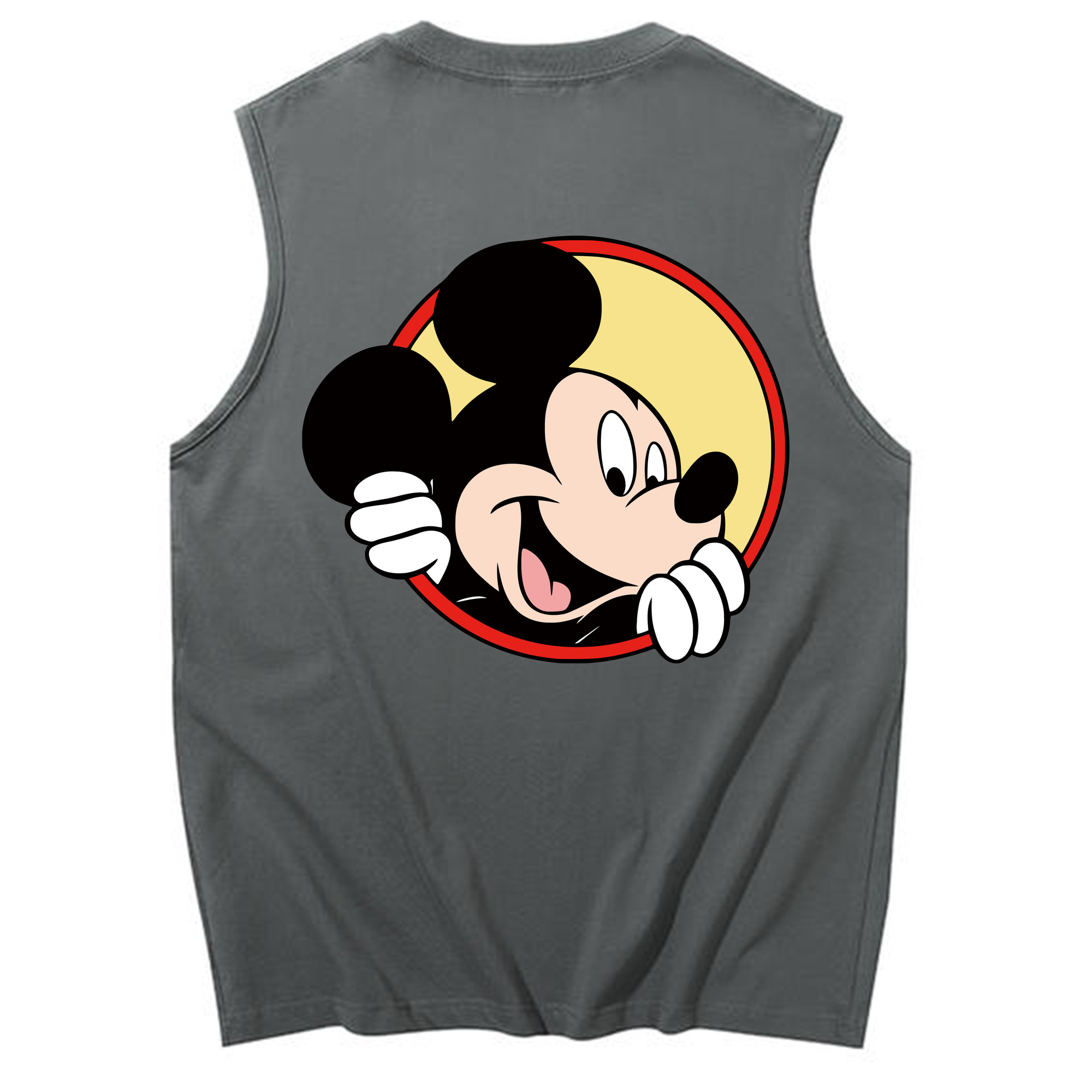 ミッキーマウス Mickey Mouse コットン100％タンクトップ（背面プリント）